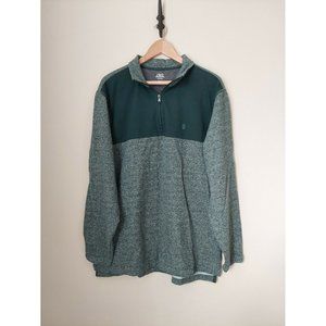 IZOD Mens Saltwater Classics 1/4 Zip Pullover Sweatshirt Hunter Green